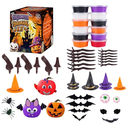 Krujecnt Halloween Kürbis Bastel Knetmasse Set,Kinder Kürbis Modelliermasse Kreativset | Modellieraktivitäten Zuhause Deko Kinder Partyschule Vorschule Krujecnt Halloween Kürbis Bastel Knetmasse Set,Kinder Kürbis Modelliermasse Kreativset | Modellieraktivitäten Zuhause Deko Kinder Partyschule Vorschule von Krujecnt