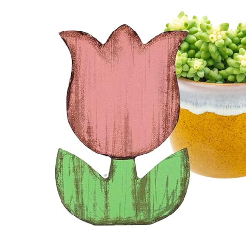 Krujecnt Holzblumen, Frühlingsdekorationen für Zuhause, rustikale Blumendekoration, Tischaufsätze, abgestuftes Tablett für , Fensterbank, Tischplatte von Krujecnt
