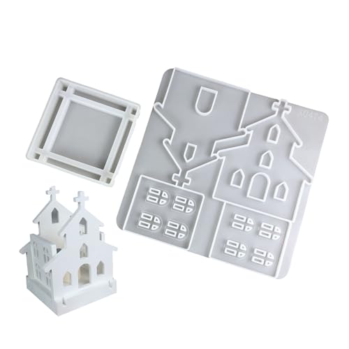 2pcs Silikonform Set Crafting Formen Kirchenform Tisch Dekorative Formen Geeignet Für Harz Und Gipsguss 2pcs Silikonform Set Crafting Formen Kirchenform Tisch Dekorative Formen Geeignet Für Harz Und Gipsguss von Ksikdeg