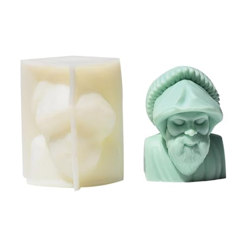 Flexible Silikon Ältere Gesichtsform Zarte Ältere Visages Duft Kerze Silikonform Für Künstlerische Zuhause von Ksikdeg