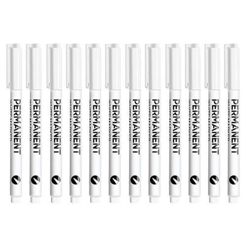 Ksikdeg 1/12 weiße Permanentmarker, weiße Lackstifte zum Malen auf Holz, Keramik, Glas, Metall, Leinwand, Leder, Stein Ksikdeg 1/12 weiße Permanentmarker, weiße Lackstifte zum Malen auf Holz, Keramik, Glas, Metall, Leinwand, Leder, Stein von Ksikdeg