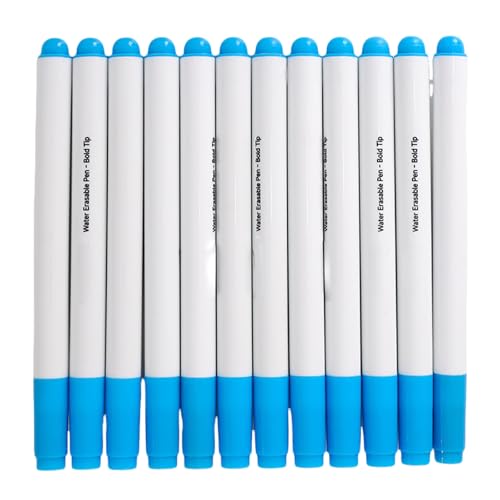 Ksikdeg 12 x Stoffmarker zum Nähen wasserlöslicher Stoffmarker Waschbar Stoffmarker Löschbarer Stoffstift Wasserlöslich von Ksikdeg