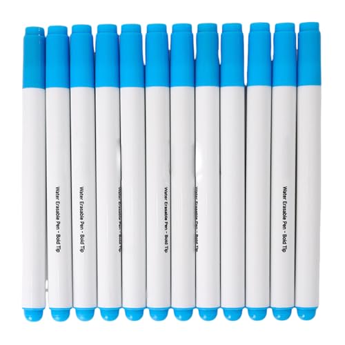Ksikdeg 12 x Stoffmarker zum Nähen wasserlöslicher Stoffmarker Waschbar Stoffmarker Löschbarer Stoffstift Wasserlöslich von Ksikdeg