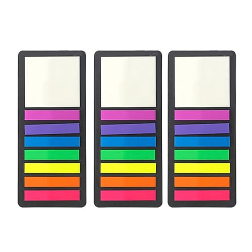 Ksikdeg 160/300 Stück durchscheinende Haftnotizen, multifunktional, farbige Klebe-Tabs, lange Seiten, Markierungs-Tabs von Ksikdeg