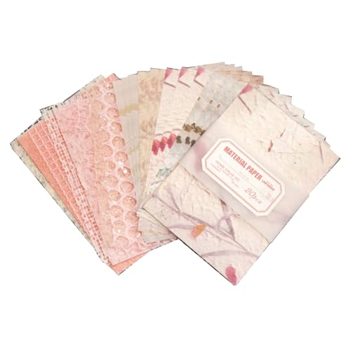 Ksikdeg 20 Blatt Scrapbooking Papier Ästhetisches Dekorpapier für Scrapbooking Journal Fotoalbum von Ksikdeg