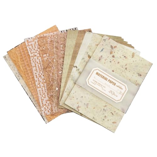 Ksikdeg 20 Blatt Scrapbooking Papier Ästhetisches Dekorpapier für Scrapbooking Journal Fotoalbum von Ksikdeg