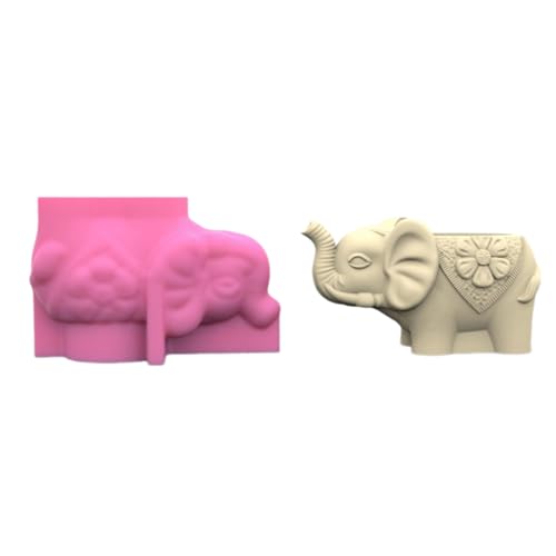 Ksikdeg 3D-Elefanten-Silikonform für Blumentöpfe, Vasen, Beton, Zement, Epoxidharz, Gießwerkzeug, Handwerk, Zuhause von Ksikdeg