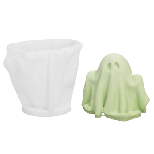 Ksikdeg 3D-Geister-Silikonform, Halloween-Kerzenformen, Epoxidharz-Formen, handgefertigte Backformen für Halloween von Ksikdeg