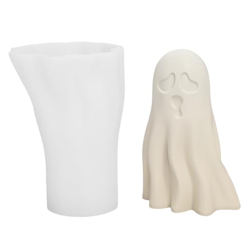 Ksikdeg 3D-Geister-Silikonform, Halloween-Kerzenformen, Epoxidharz-Formen, handgefertigte Backformen für Halloween von Ksikdeg
