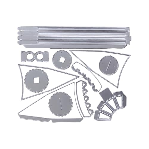 Ksikdeg 3D-Regenschirm-Stanzformen, Prägeschnitten, Metall, für Scrapbooking, Karten, Sammelalben von Ksikdeg