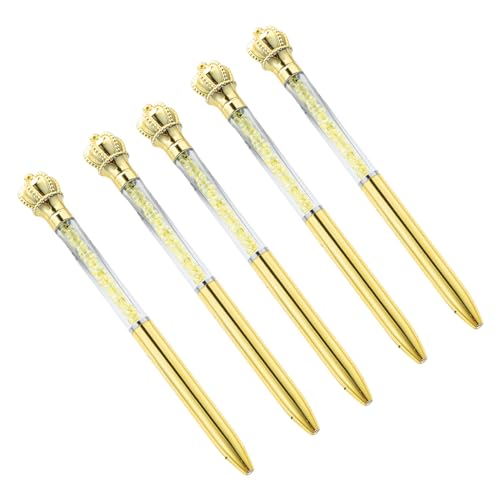 Ksikdeg 5 Stück Kronen-Kugelschreiber, dekorativer Stift, 1,0 mm, Schreibstift, Unterschriften, Schreibwaren für Studenten Ksikdeg 5 Stück Kronen-Kugelschreiber, dekorativer Stift, 1,0 mm, Schreibstift, Unterschriften, Schreibwaren für Studenten von Ksikdeg