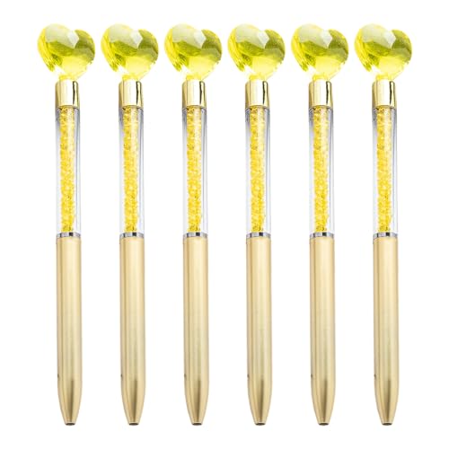 Ksikdeg 6 x Kugelschreiber, herzförmig, dekorativer Stift, 1,0 mm, Schreibwarenbedarf für Schüler von Ksikdeg