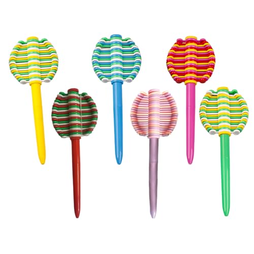 Ksikdeg 6 x Kugelschreiber, lustiger Drehstift, Weihnachtsstrumpffüller für Kinder, Studenten, psychische Arbeiter, Stress von Ksikdeg