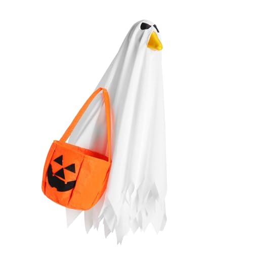 Ksikdeg Festival-Gänse-Outfit, wetterbeständiges Polyester, Halloween-Kleidung für Hof-Dekorationen mit Kürbis-Muster, Halloween-Kostüm von Ksikdeg