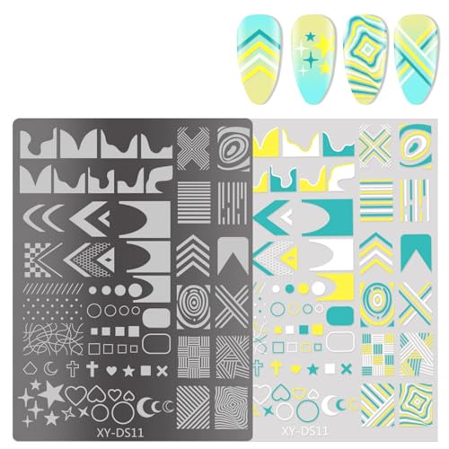 Ksikdeg French Nails Kunst-Stempelplatte, Blumen-Nägel, Stempel, Schablone, Schmetterling, Linien, Maniküre, Schablone, Werkzeug, Nägel, Kunst Ksikdeg French Nails Kunst-Stempelplatte, Blumen-Nägel, Stempel, Schablone, Schmetterling, Linien, Maniküre, Schablone, Werkzeug, Nägel, Kunst von Ksikdeg