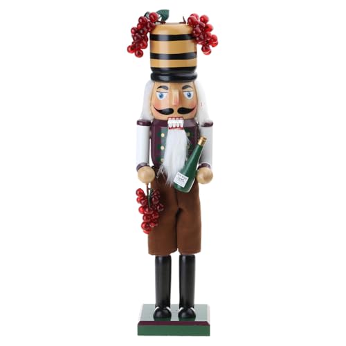 Ksikdeg Handgefertigte Nussknacker-Figuren aus Holz, Wein-Thema, Weihnachtsdekoration, 38 cm, festliche Holzpuppe Ksikdeg Handgefertigte Nussknacker-Figuren aus Holz, Wein-Thema, Weihnachtsdekoration, 38 cm, festliche Holzpuppe von Ksikdeg