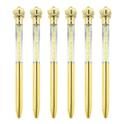 Ksikdeg Kugelschreiber, Kristall-Strasssteine, Kugelschreiber, Signierstift, glattes Schreiben, für Gäste, 6 Stück von Ksikdeg