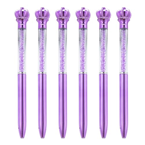 Ksikdeg Kugelschreiber, Kristall-Strasssteine, Kugelschreiber, Signierstift, glattes Schreiben, für Gäste, 6 Stück von Ksikdeg