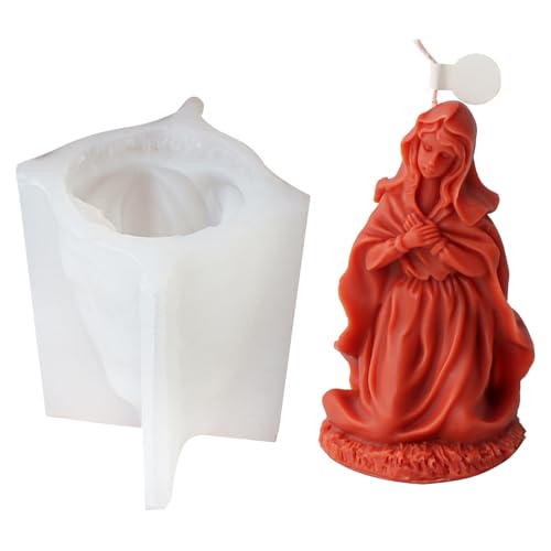 Ksikdeg Marys Silikonform für Kerzen, handgefertigte Seife, Gießformen, Harze, Formen für Zuhause Ksikdeg Marys Silikonform für Kerzen, handgefertigte Seife, Gießformen, Harze, Formen für Zuhause von Ksikdeg