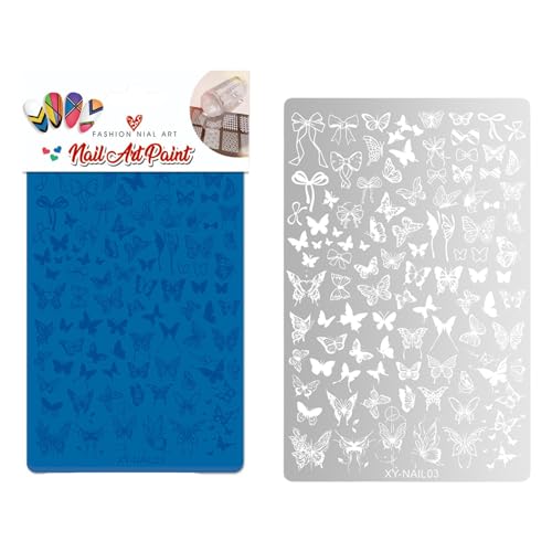 Ksikdeg Nagel-Stempelplatten, Schmetterlings-Nägel, Schablone, Blumen-Nägel, Schablone, Stempel, Dekoration, Nägel, Kunstwerkzeug für Nägel Ksikdeg Nagel-Stempelplatten, Schmetterlings-Nägel, Schablone, Blumen-Nägel, Schablone, Stempel, Dekoration, Nägel, Kunstwerkzeug für Nägel von Ksikdeg