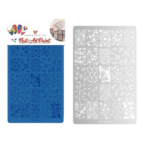 Ksikdeg Nagel-Stempelplatten, Schmetterlings-Nägel, Schablone, Blumen-Nägel, Schablone, Stempel, Dekoration, Nägel, Kunstwerkzeug für Nägel Ksikdeg Nagel-Stempelplatten, Schmetterlings-Nägel, Schablone, Blumen-Nägel, Schablone, Stempel, Dekoration, Nägel, Kunstwerkzeug für Nägel von Ksikdeg