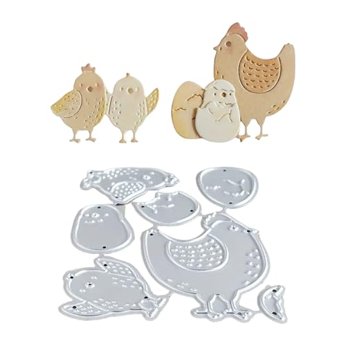 Ksikdeg Oster-Huhn-Stanzformen, Metall, Stanzschablonen für Scrapbooking, Alben, Kartenherstellung von Ksikdeg