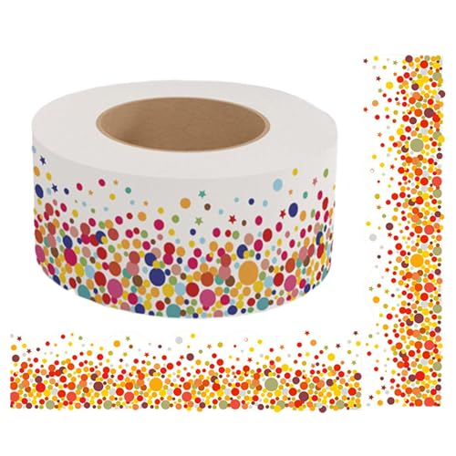 Ksikdeg Pinnwand-Bordüre, gewellter Rand mit bunten Punkten, für Klassenzimmer, Whiteboard, Kreidetafel Ksikdeg Pinnwand-Bordüre, gewellter Rand mit bunten Punkten, für Klassenzimmer, Whiteboard, Kreidetafel von Ksikdeg