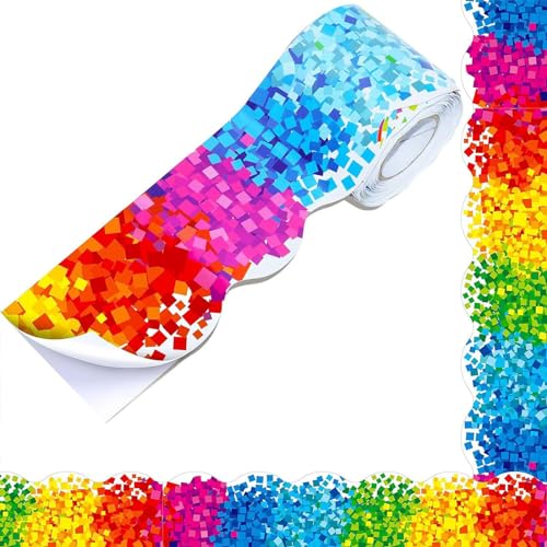 Ksikdeg Pinnwand-Dekoration, Pinnwand, bunte Bordüre, Klassenzimmer, Bulletin-Papierbordüre für Pinnwand, 18 m Ksikdeg Pinnwand-Dekoration, Pinnwand, bunte Bordüre, Klassenzimmer, Bulletin-Papierbordüre für Pinnwand, 18 m von Ksikdeg