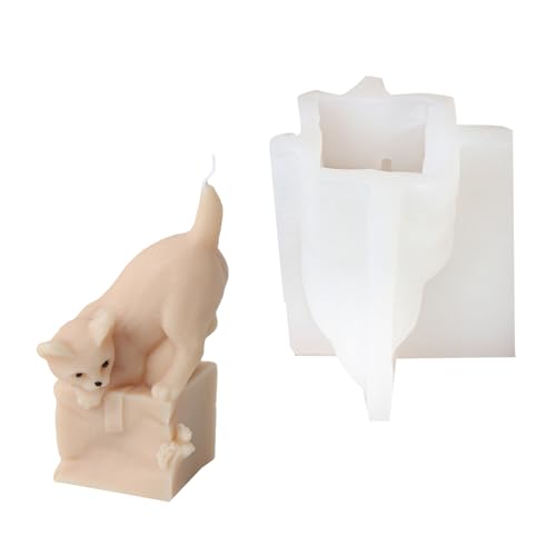 Ksikdeg Silikon-Kerzenformen in Tierform, Katzen- und Hundeform, für Epoxidharz, Kerzen, Seife, Gips, Dekorationen, Gips-Silikon Ksikdeg Silikon-Kerzenformen in Tierform, Katzen- und Hundeform, für Epoxidharz, Kerzen, Seife, Gips, Dekorationen, Gips-Silikon von Ksikdeg