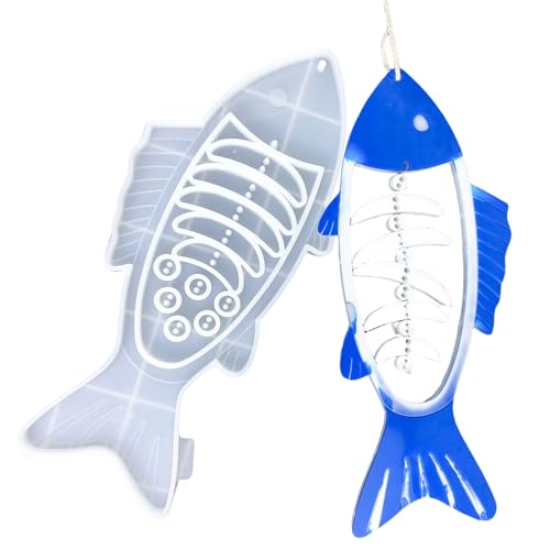 Ksikdeg Silikonform für Anhänger in Fischgrätenform, Schmuckbastelwerkzeug, Epoxidharz-Formen, geeignet für Schmuckherstellung, Anhänger von Ksikdeg