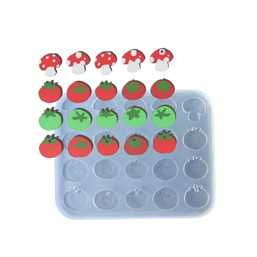 Ksikdeg Silikonform in Pilz- und Tomatenform, einzigartige Epoxidharz-Schmuckherstellung, Formen zum Basteln von Ksikdeg