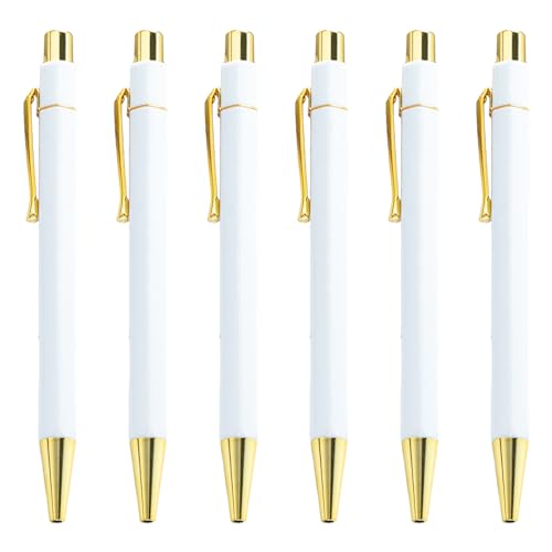 Ksikdeg Smppth Kugelschreiber, einziehbar, 1,0 mm, für Schule, Büro, 6 Stück von Ksikdeg