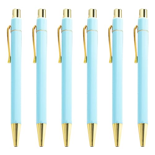 Ksikdeg Smppth Kugelschreiber, einziehbar, 1,0 mm, für Schule, Büro, 6 Stück von Ksikdeg