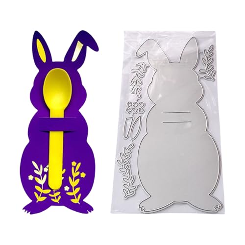 Ksikdeg Stanzschablonen in Tierkaninchen-Form, Metall, Prägeschablonen, Karbonstahl, Stanzformen für Kartenherstellung, Scrapbooking von Ksikdeg