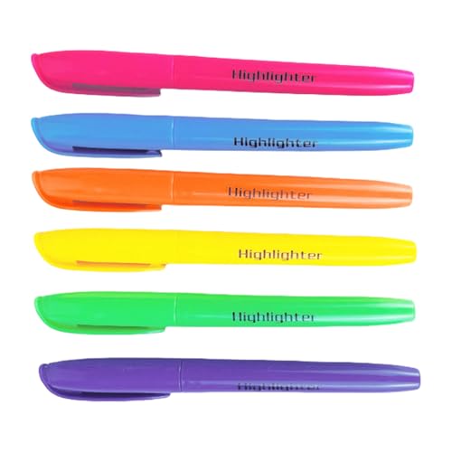 Ksikdeg Textmarker, 6 Farben, abgeschrägte Spitze, fluoreszierende Textmarker, Marker für Scrapbooking, Notizen, Kartenherstellung, Zeichnen, Schule, Kunstbedarf-Set Ksikdeg Textmarker, 6 Farben, abgeschrägte Spitze, fluoreszierende Textmarker, Marker für Scrapbooking, Notizen, Kartenherstellung, Zeichnen, Schule, Kunstbedarf-Set von Ksikdeg
