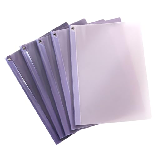 Ksikdeg Transparente Dokumentenhüllen mit langer Klemme, Dokumententestpapier-Organizer, große Kapazität, Aktenordner für Sutdent, 5 Stück von Ksikdeg