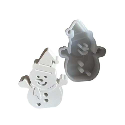 Ksikdeg Weihnachts-Schneemann-Silikonformen für Epoxidharz, Schneemann-Harz-Silikonformen für Süßigkeiten, Schokolade, Fondant, von Ksikdeg