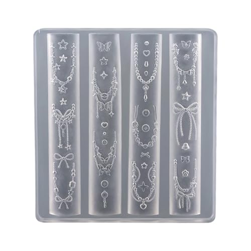 Silikonnägel Kunstform Accessoire Formen Bogenknoten Thema 3D Nägel Dekorative Form Silikon Textur Für Verschiedene Nägeltypen von Ksikdeg