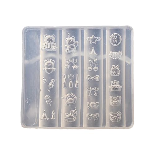 Silikonnägel Kunstform Accessoire Formen Bogenknoten Thema 3D Nägel Dekorative Form Silikon Textur Für Verschiedene Nägeltypen von Ksikdeg