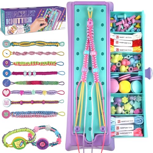 Freundschaftsarmband Selber Machen, Basteln Flechtset DIY Knüpfset für Kinder, Schmuckbastelsets Handwerk Basteln für Mädchen Alter 6-12,Freundschaft Armbänder Kunsthandwerks Bastelsets für Geschenke von Kslavagcnt