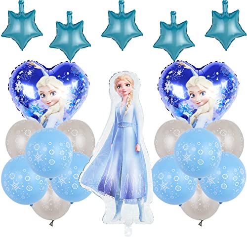 Frozen Geburtstagsdeko Mädchen Frozen Ballon Luftballon, Elsa Luftballon Deko, für Mädchen Frauen Geburtstags Babyparty Partei Hintergrunden von Ksopsdey