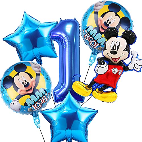Ksopsdey Minnie Party Dekoration, Minnie 1 Year Themed Birthday Balloons, Foil Balloons Set Geburtstag Partyballon Deko Luftballons, Party, Hochzeitsfeiern von Ksopsdey