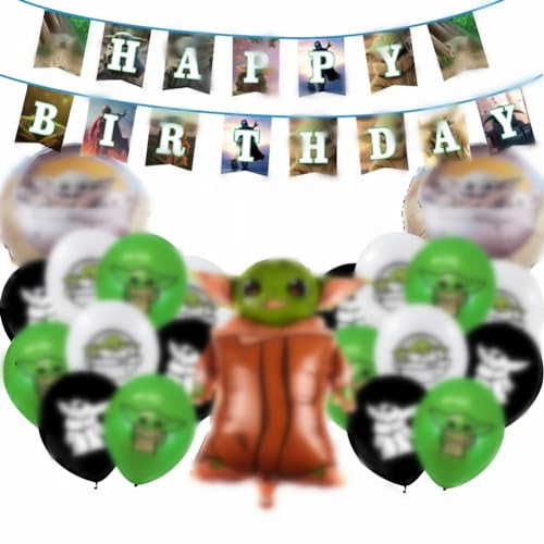 Ksopsdey Party Deko Set, Geburtstag Dekoration Set, Party Luftballons Geburtstagsdeko, Happy Birthday Folien-Ballons, für Kinder Themen Party von Ksopsdey
