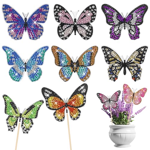 Kssvzz 10er Set Diamond Painting Schmetterling, Diamond Painting Kinder Erwachsene Gartendekoration, DIY Diamont Painting Gartenstecker, Diamond Art Set Geschenk für Mama und Kinder Kssvzz 10er Set Diamond Painting Schmetterling, Diamond Painting Kinder Erwachsene Gartendekoration, DIY Diamont Painting Gartenstecker, Diamond Art Set Geschenk für Mama und Kinder von Kssvzz