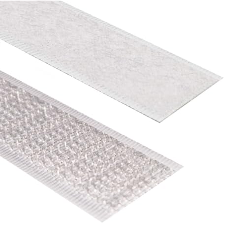 Kstar Klettband selbstklebend extra Stark, Hakenband und Flauschband, Farbe, Breite, Länge wählbar, Klettverschluss selbstklebend (Set, weiß, 16 mm x 6 m) von Kstar