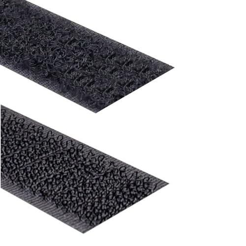 Kstar Klettband Selbstklebend, Klettverschluss selbstklebend doppelseitig, in schwarz Klettband Selbstklebend Extra Stark Länge, Breite, Farbe wählbar (schwarz, 16 mm x 6 m) von Kstar