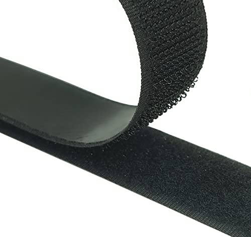 Klettband zum Nähen, aufnähen Set Flauschband + Hakenband Farbe & Größe wählbar (schwarz, 100 mm x 6 m) von Kstar