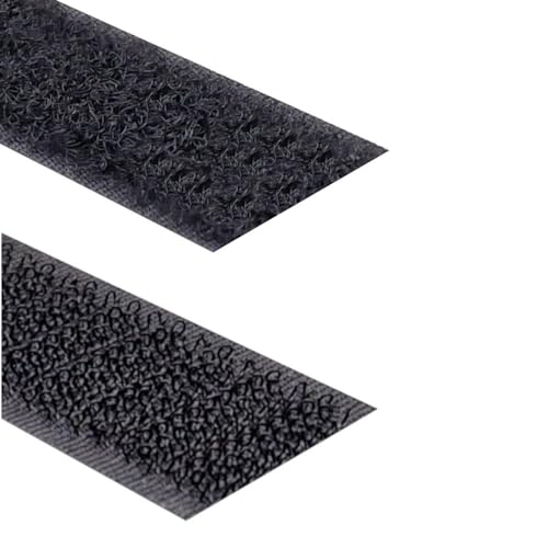 Kstar Klettband Set zum Nähen, aufnähen Flauschband + Hakenband Farbe & Größe wählbar (schwarz, 16 mm x 6 m) von Kstar