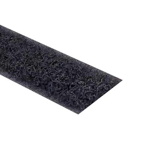 Kstar Klettband selbstklebend extra Stark, Hakenband oder Flauschband, Farbe, Breite, Länge wählbar, Klettverschluss selbstklebend (Flauschband, schwarz, 16 mm x 25 m) von Kstar