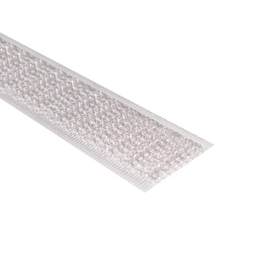 Kstar Klettband selbstklebend extra Stark, Hakenband oder Flauschband, Farbe, Breite, Länge wählbar, Klettverschluss selbstklebend (Hakenband, weiß, 16 mm x 25 m) von Kstar